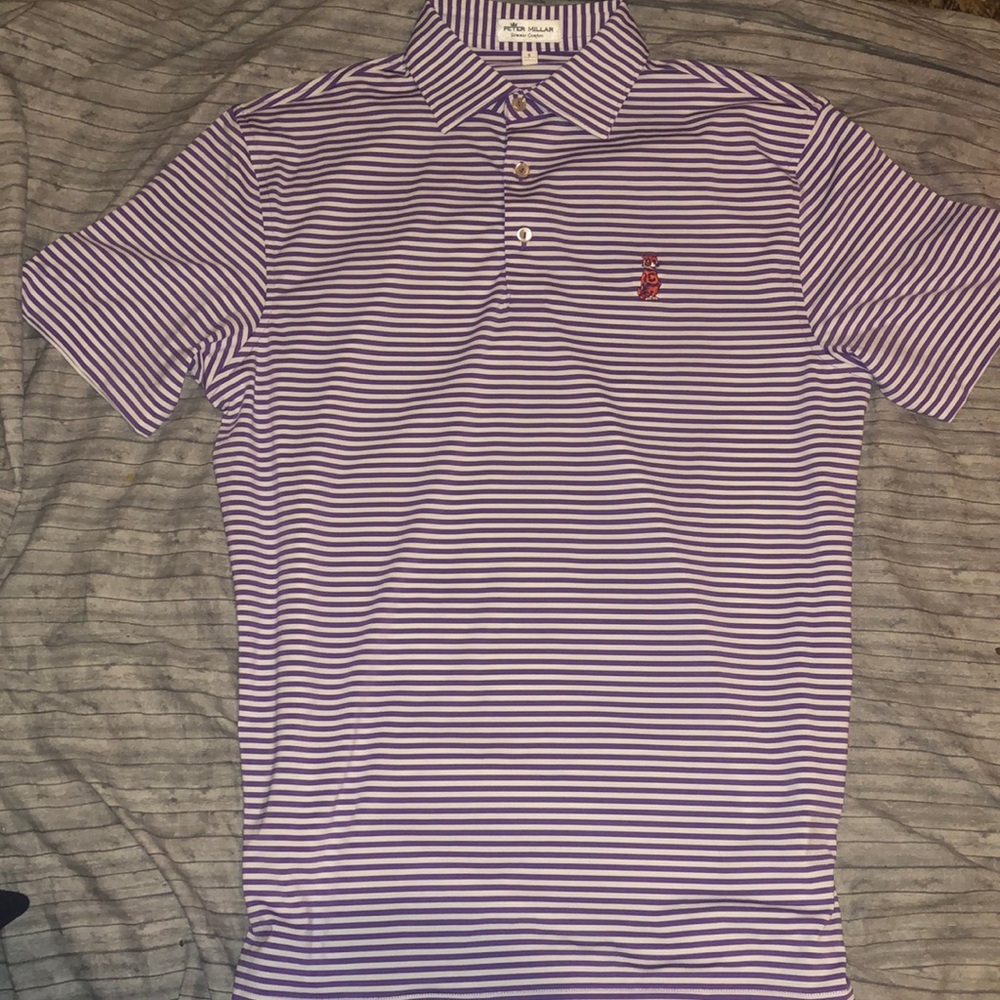 Peter Millar Clemson Tigers Small Polo Purple